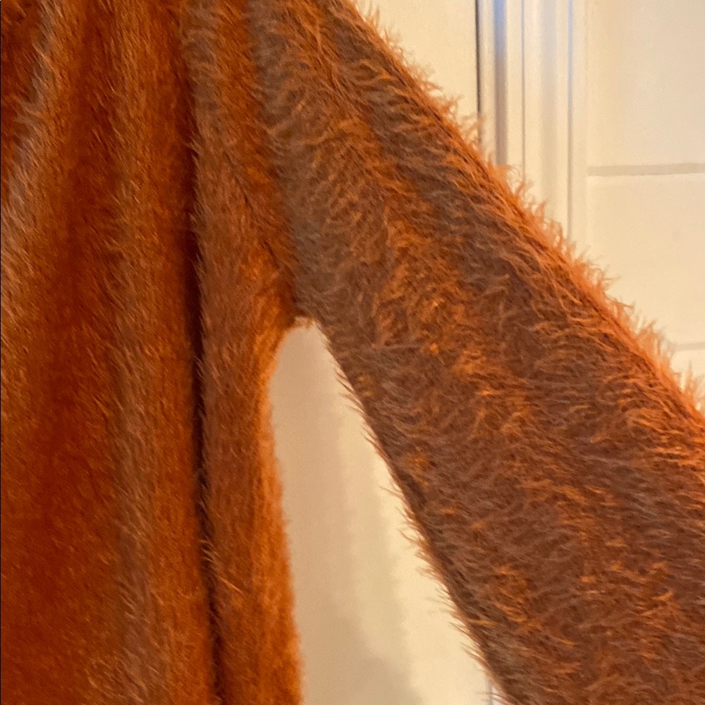 Peach Love California Brown Crew Neck Sweater with Oversized Fit - Picture 5 of 8